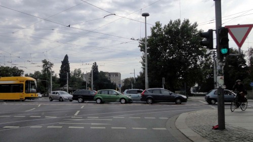 Albertplatz am Nachmittag ...
