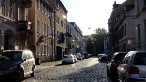 die Katharinenstraße im Licht der Morgensonne