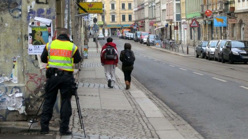 Radar-Kontrolle auf der Görlitzer Straße