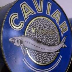 Kaviar-Dose ist nur Dekoration.
