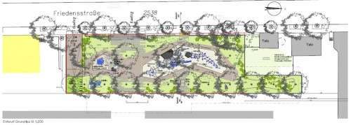Planskizze des neuen Spielpatzes