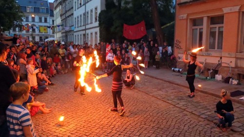 Feuershows wie hier zur BRN 2013 sind dann in der Innenstadt dann nicht mehr möglich.