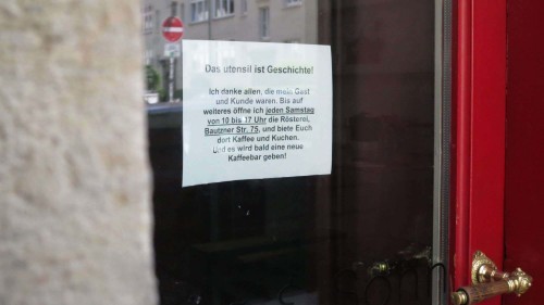 Kein Kaffee und Zubehör mehr auf der Alaunstraße