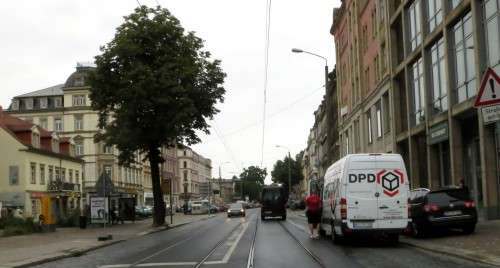 Königsbrücker Straße zur Mittagszeit