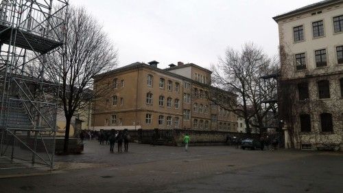 Schulhof des Gymnasiums Dreikönigschule