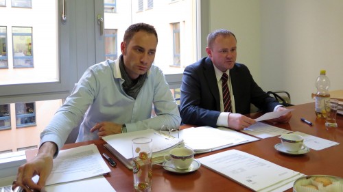 CDU-Pressesprecher Patrick Schreiber und Stadtrat Gunther Thiele