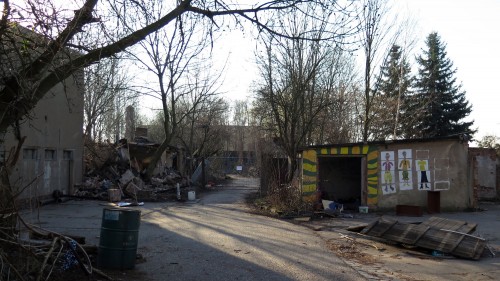 Nach der Räumung des Freiraum Elbtal befinden sich nur noch Ruinen auf dem Gelände.