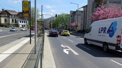 Ab heute erlaubt: Wenden auf der Bautzner, Höhe Fischhausstraße.