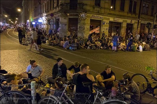 An der sozialen Ecke Görlitzer/Rothenburger/Louisenstraße Foto: Bildermann