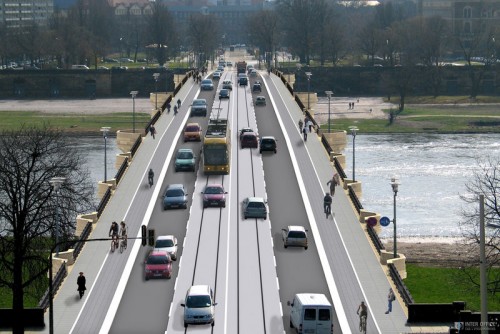 So soll die Brücke aussehen. Visualisierung: www.dresden.de