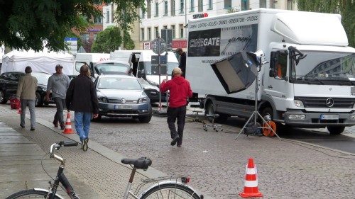 Viel Trubel auf dem Fußweg der Königsbrücker Straße