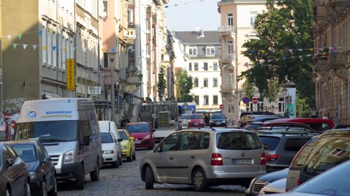 Martin-Luther-Straße: Schrägparken soll bleiben.