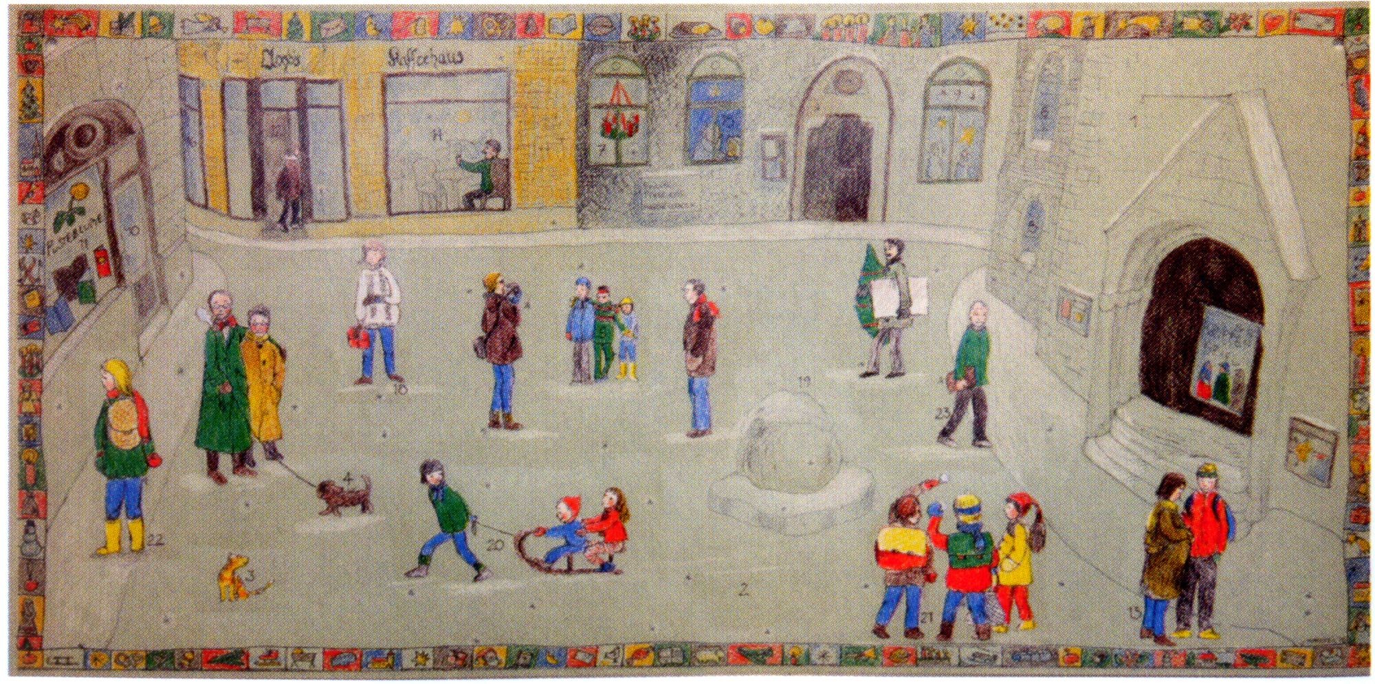 So sah der erster Adventskalender von 1998 aus: Kinder der Neustadt