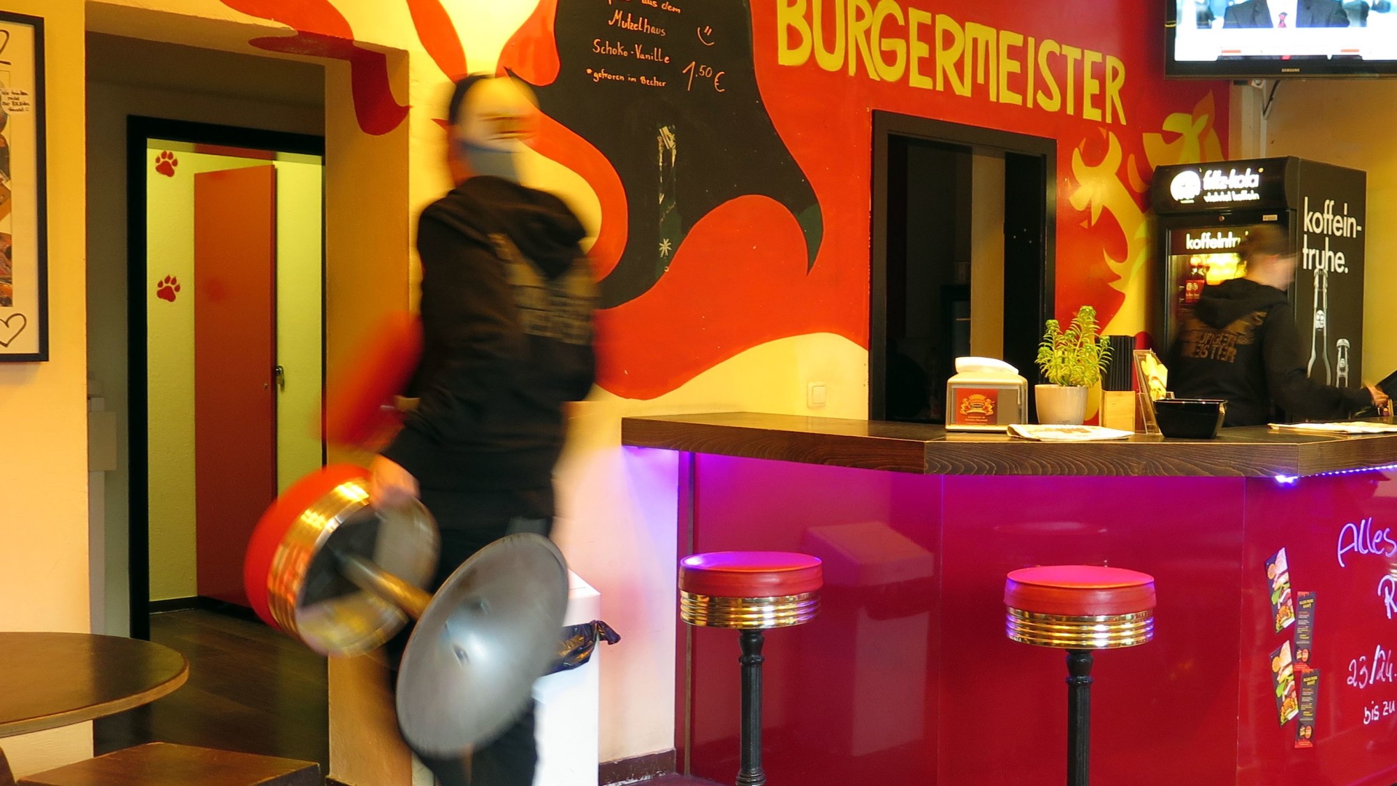 Heute: Letzter Tag im Burgermeister - dann wird ausgeräumt.