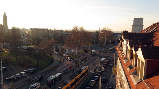 Ziemlich laut: der Albertplatz