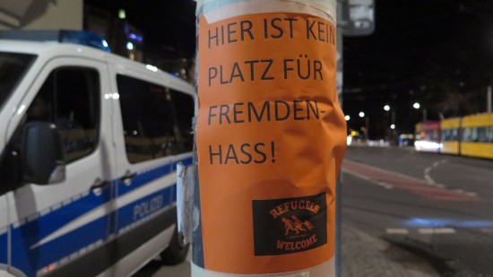 Plakat am Albertplatz