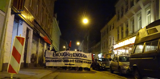 Spontan-Demo durch die Neustadt