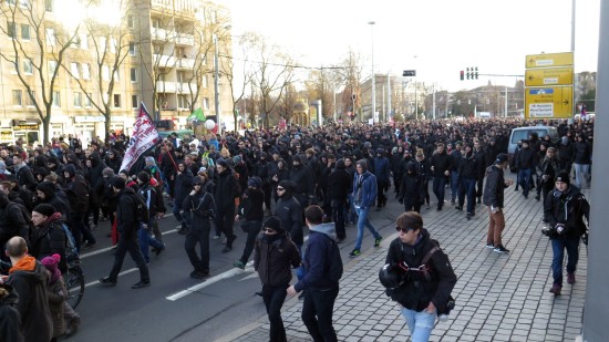 Nopegida-Demo auf der Königsbrücker Straße