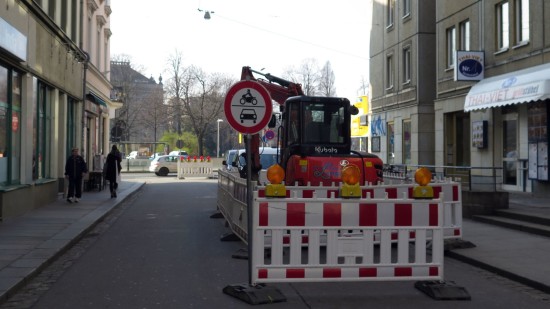 Alaunstraße gesperrt: Alaunstraße für Kraftverkehr gesperrt