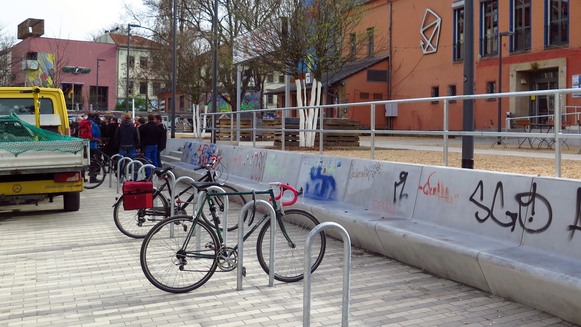 Die umstrittenen Fahrradbügel.