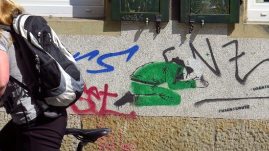 Graffiti an der Böhmischen Straße