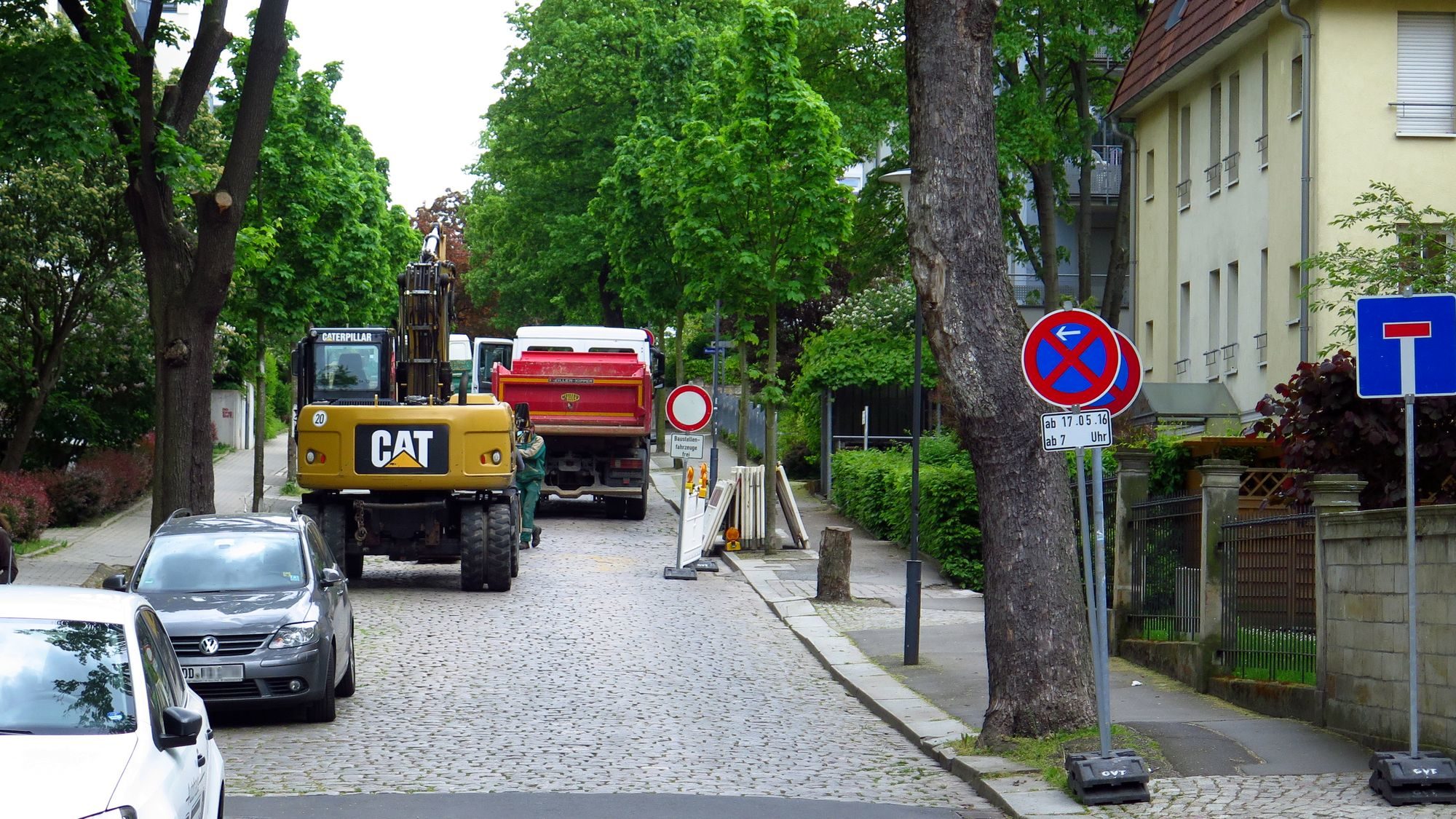 Jägerstraße und Nordstraße teilweise gesperrt: Nordstraße ist zwischen Bach- und Baumstraße komplett gesperrt.