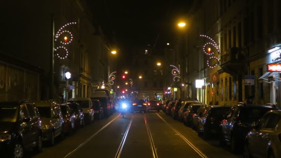 Weihnachtsbeleuchtung auf der Rothenburger Straße