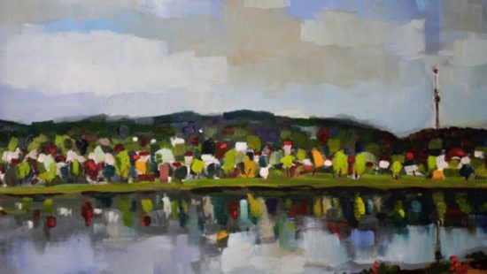 Olaf Amberg: "Frühjahr", 2016, Öl/Leinwand, 90 x 120 cm (Ausschnitt)