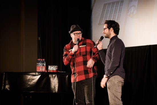 Moderator Ludi Rockoon (links) im Gespräch mit dem Filmemacher Sebastian Linda - Foto: Carsten Beier