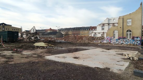 Eisenlager und Kesselhaus sind abgerissen.