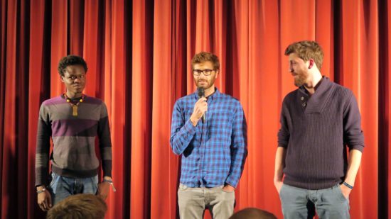 Ezé Wendtoin, Javier Sobremazas und als Moderator André Weigold (v.l.nr.)