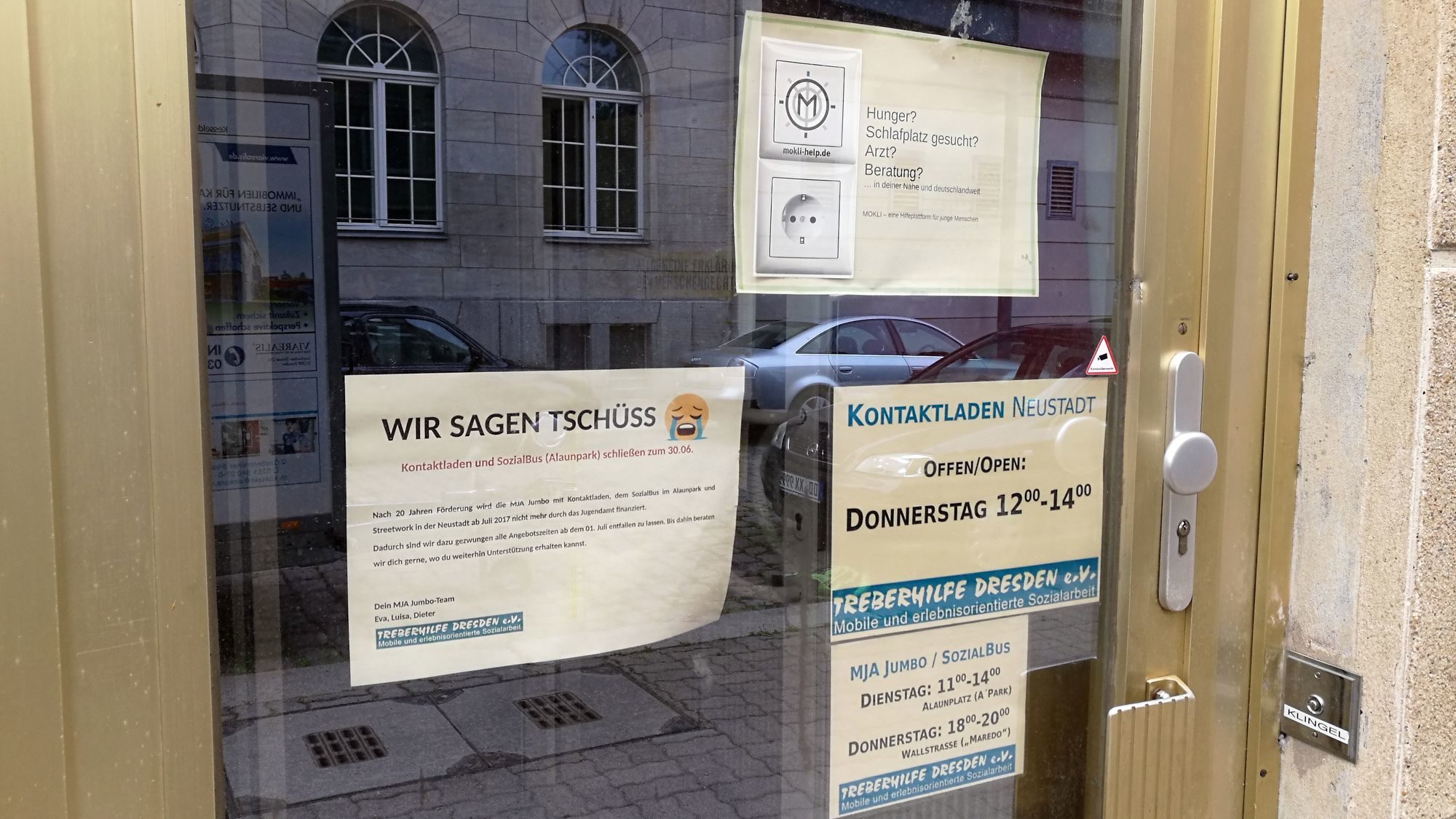 Der Kontaktladen hat geschlossen.