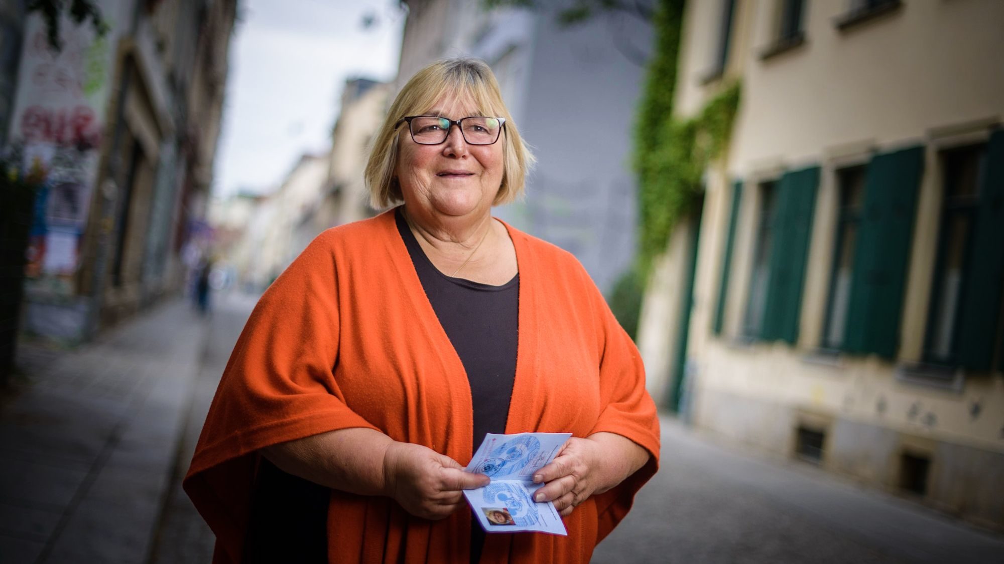 Friederike Beier auf der Böhmischen Straße - kurz vor ihrem Auszug aus der Neustadt - Foto: André Wirsig