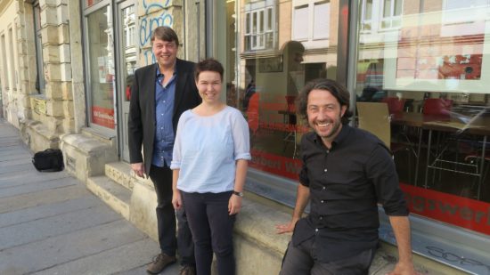 Christoph Meyer, Karin Pritzel und Christian Demuth vom Wehnerwerk.