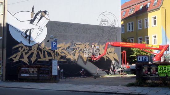 Neues Bandits-Wandbild an der Bautzner Straße