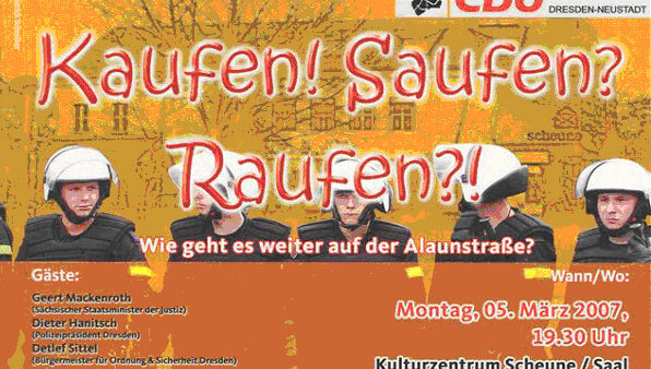 Das CDU-Plakat zur Veranstaltung