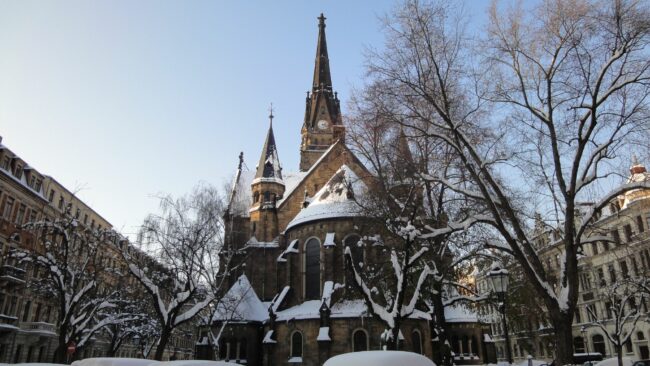 Martin-Luther-Kirche im Winter