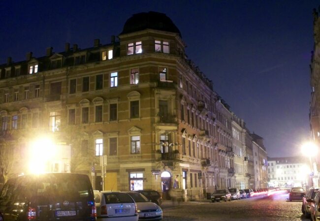 Nächtlicher Martin-Luther-Platz