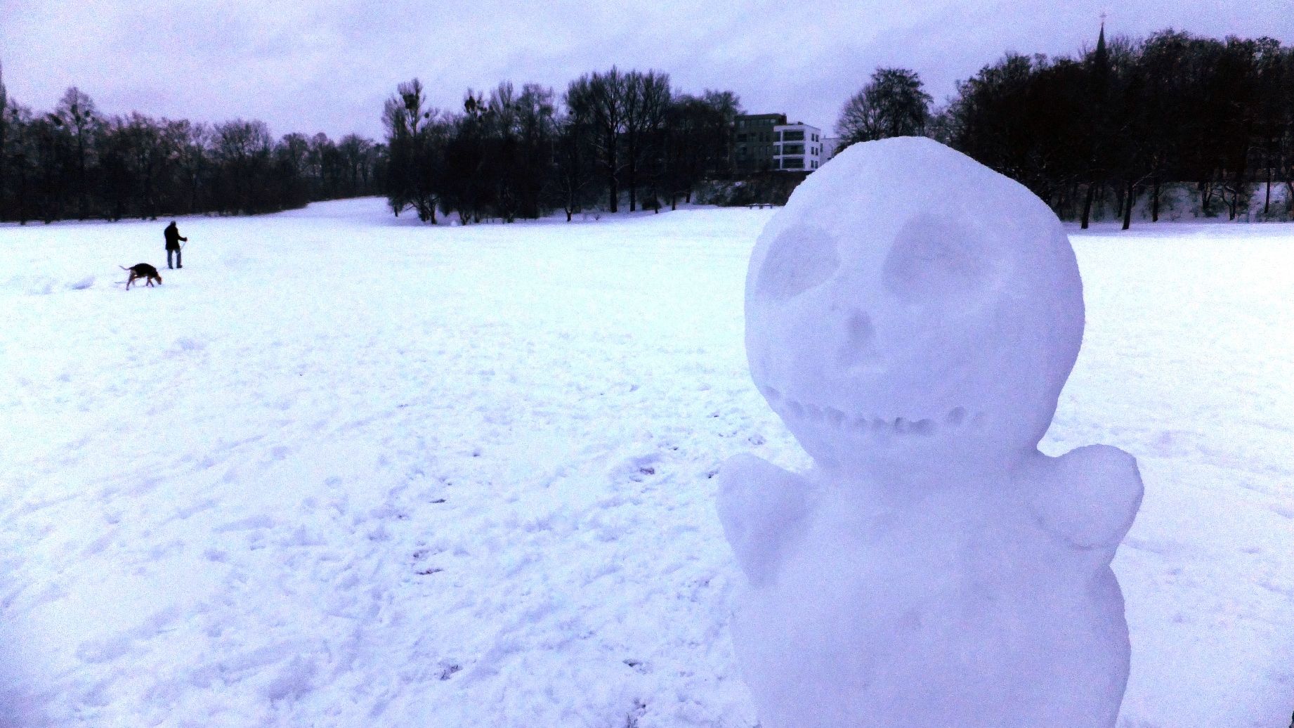 Extraterrestrische Schneeskulptur. 