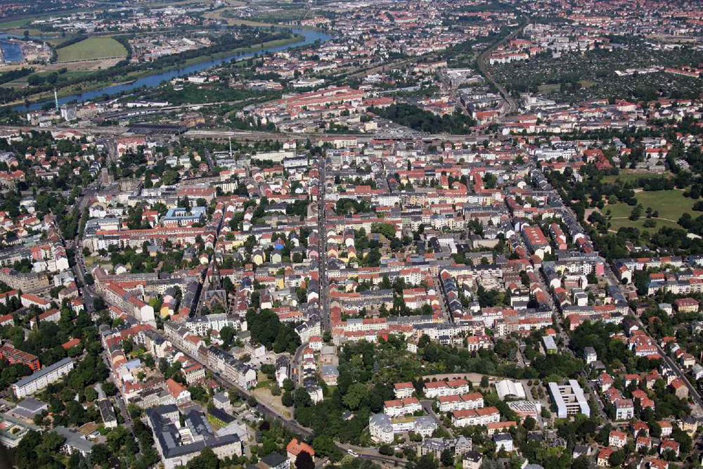 Dresden Neustadt von Oben. Foto: Stiftung Äußere Neustadt Dresden