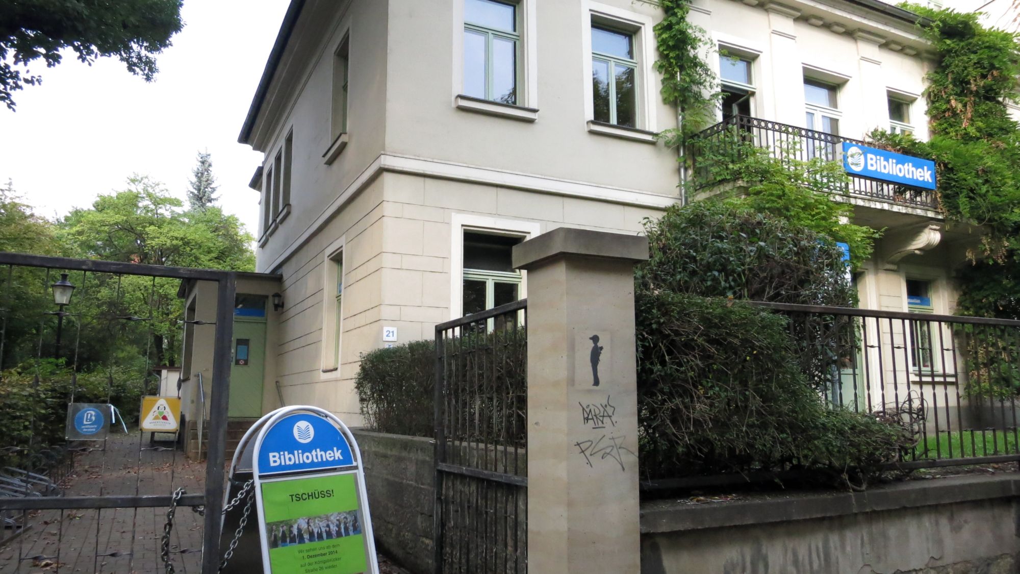 Die Bibliothek auf der Bautzner Straße ist geschlossen.