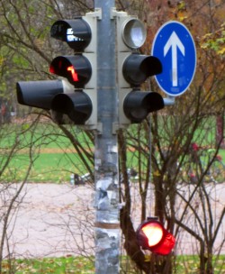 Ampel an der Görlitzer Straße wurde ausfällig. Foto: Gero