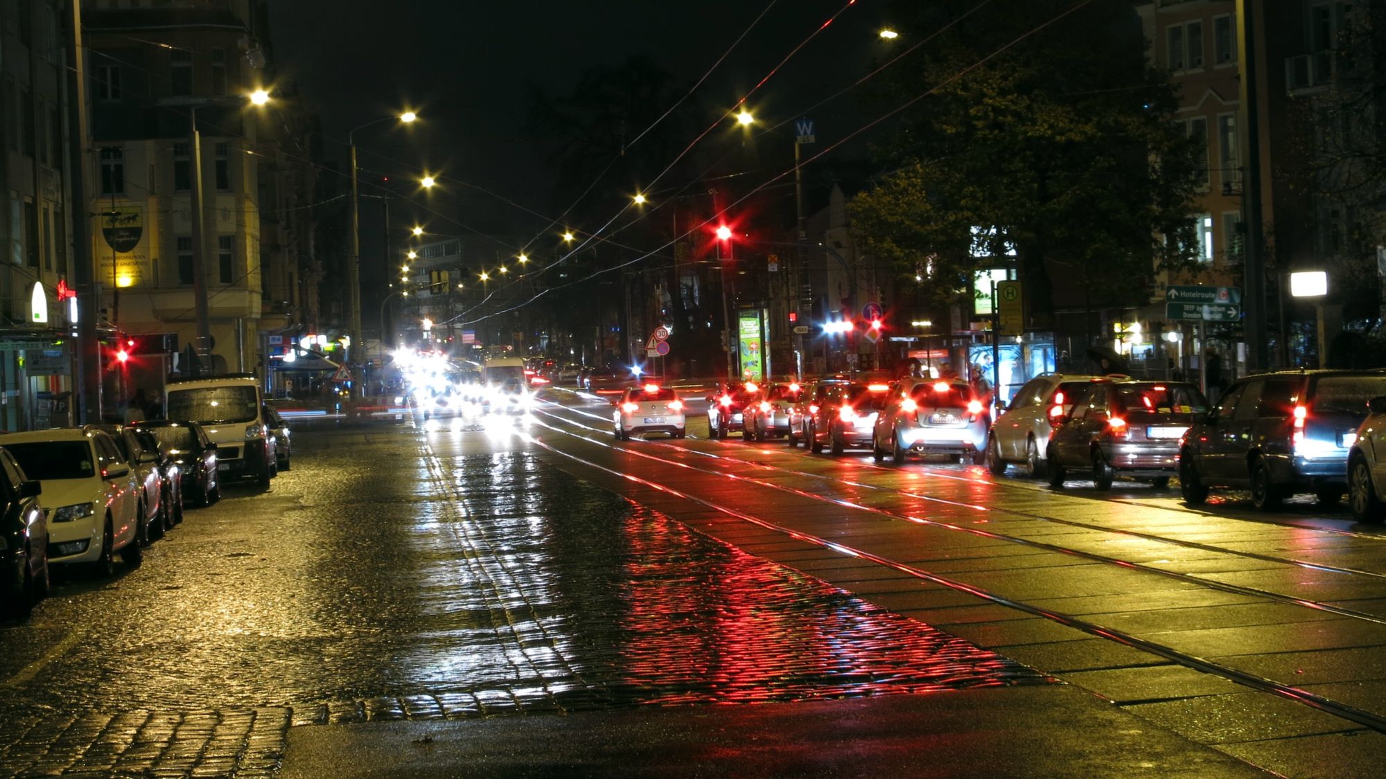 Königsbrücker Straße am frühen Abend
