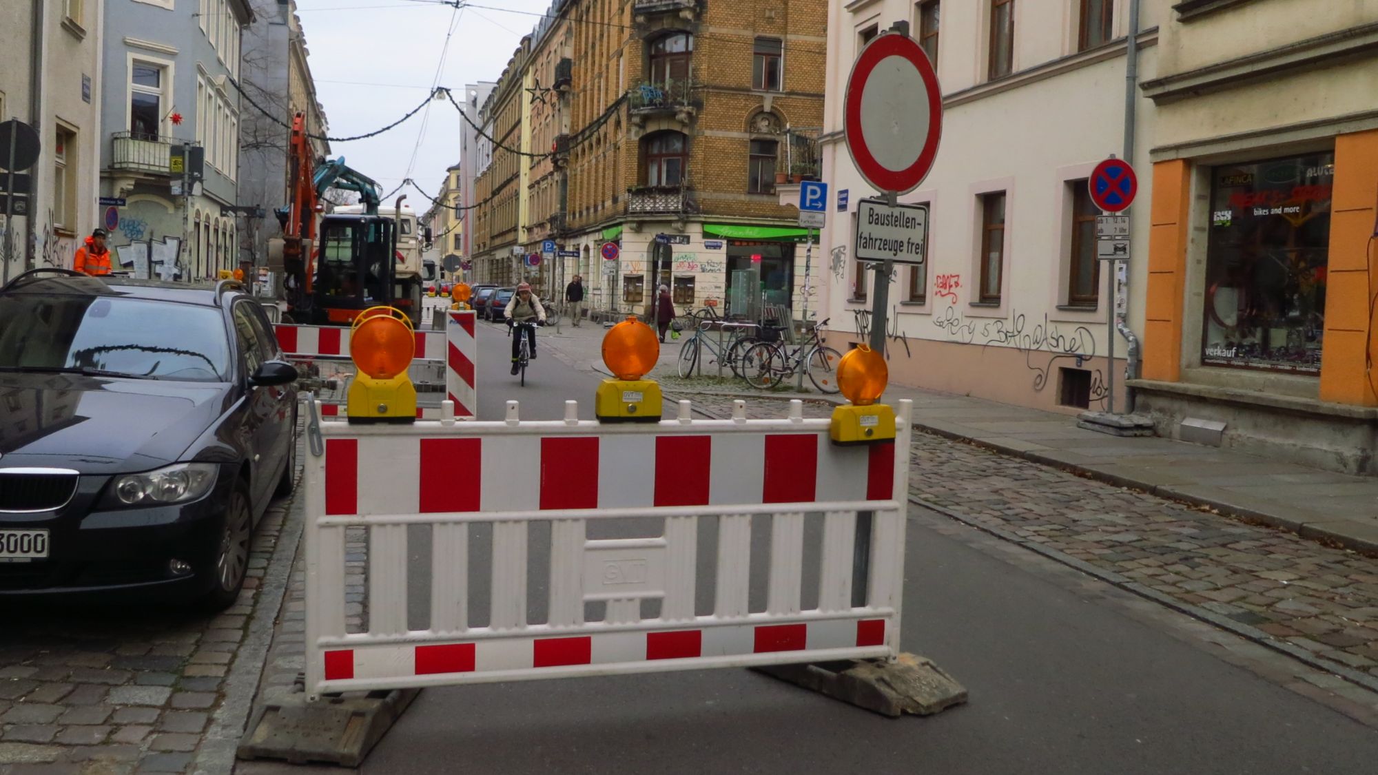 Baustelle an der Kamenzer Straße