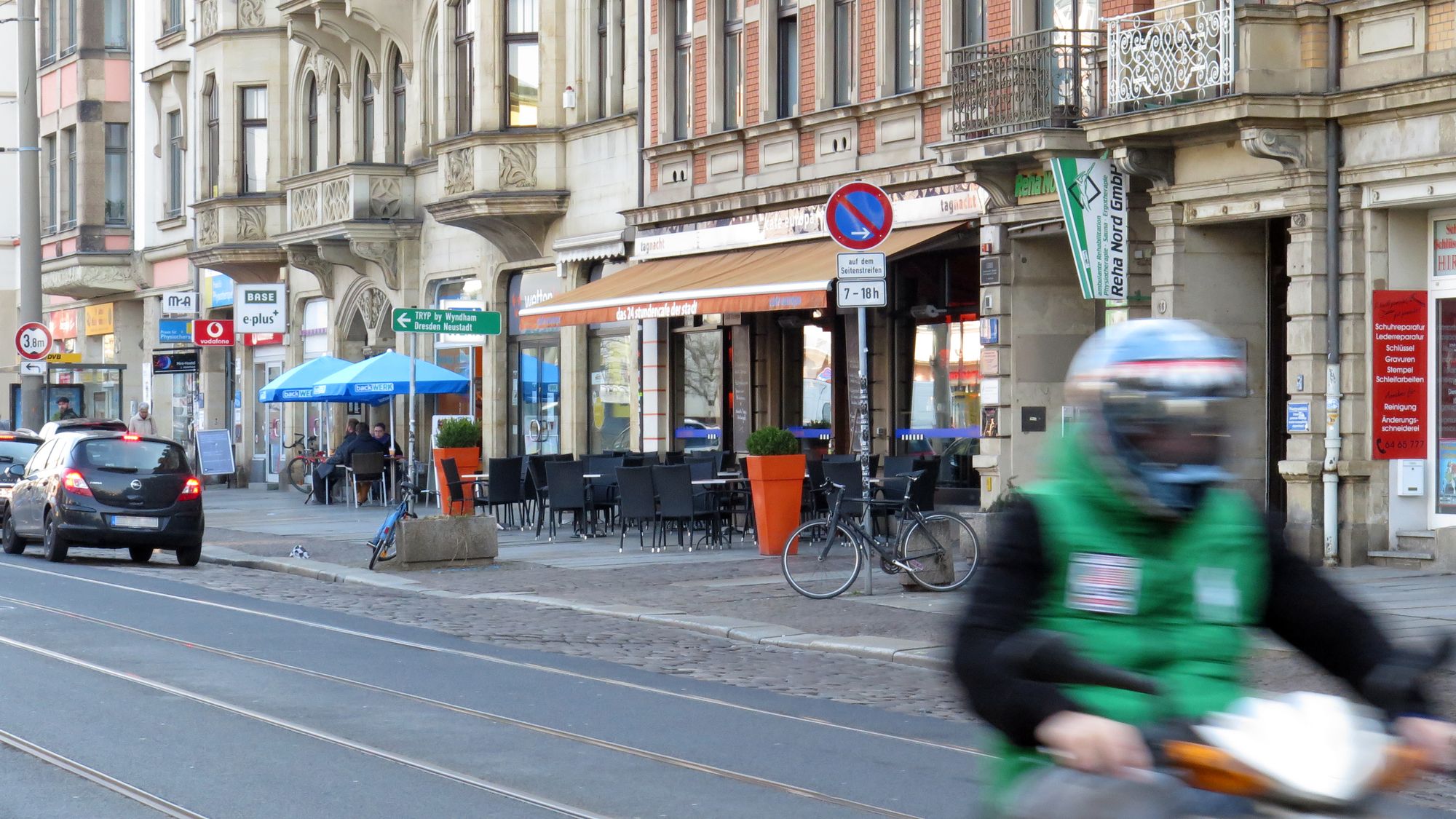 Café Europa an der Königsbrücker Straße.