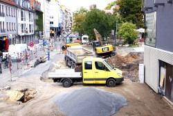 Die Bauarbeiten sollen Ende März 2016 beendet sein. Foto: Youssef Safwan