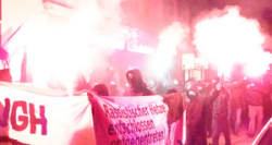 Spontan-Demo durch die Neustadt