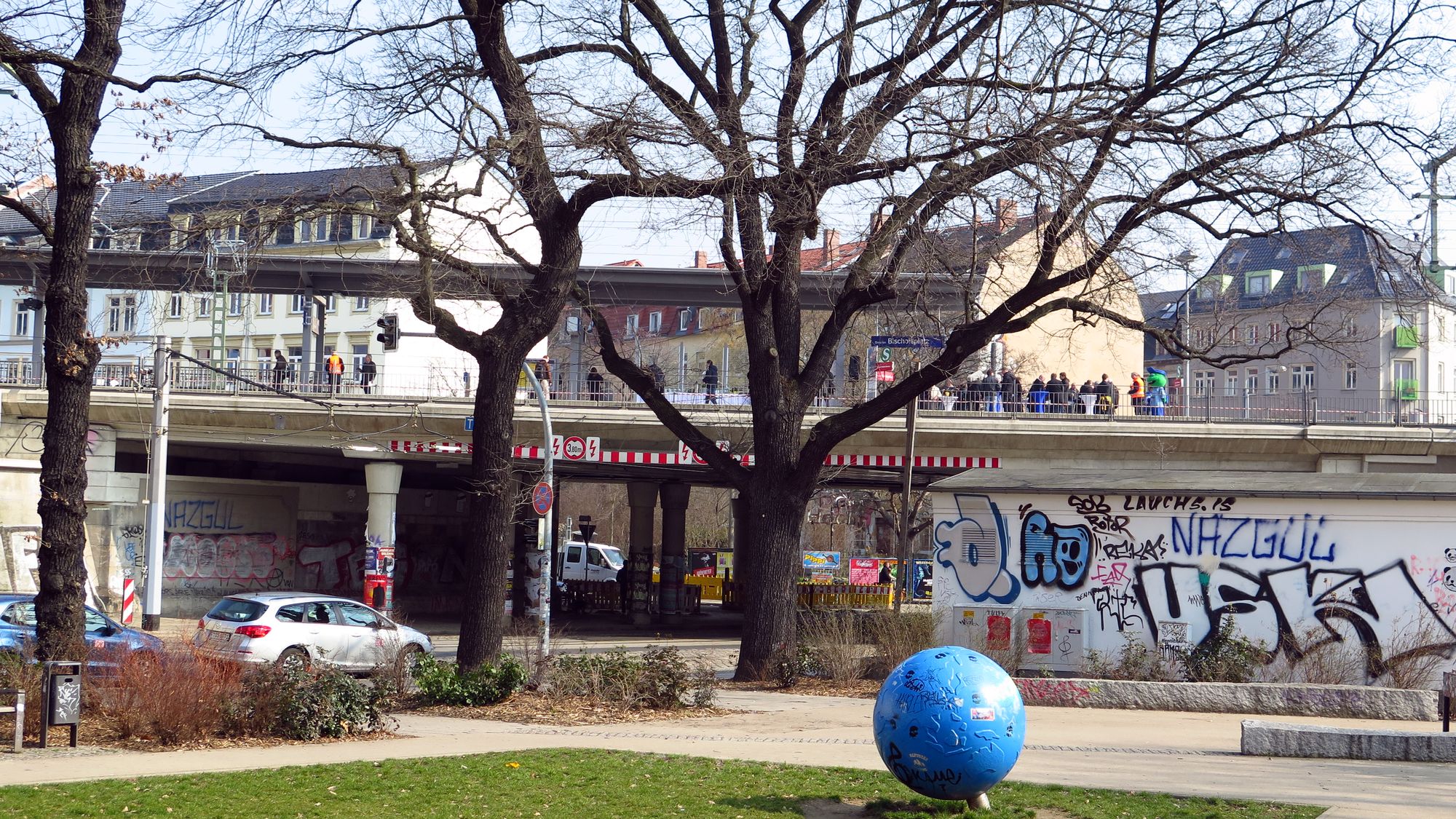 Der S-Bahnhof am Bischofsplatz musste kurzzeitig gesperrt werden.