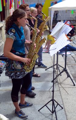 Saxophonquartett auf der Sebnitzer