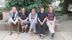 Die Mitstreiter des NAF: Heiko vom Theater Wanne, Ulla Wacker, Conny Köckritz, Jan Kossick und Steffen Peschel